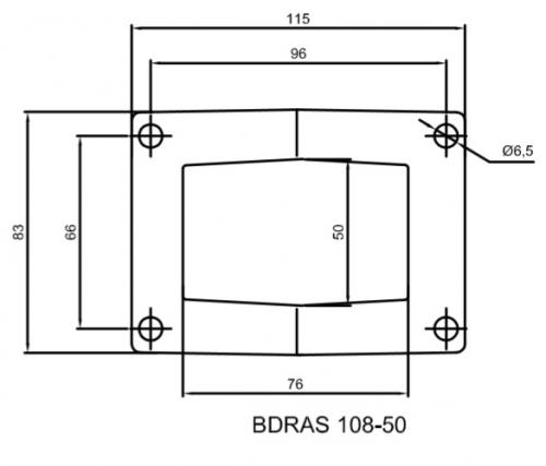 Размер фланца BDRAS 108-50